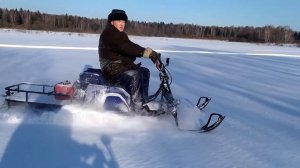 Мотобуксировщик Лидер 24 л.с. с гусеницей 500