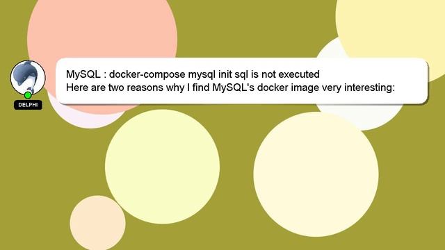 MySQL : docker-compose mysql init sql is not executed смотреть онлайн