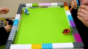 Бейблэйд Лего Берст Волчки Valtryek Nepstrius и другие Папа и Сын играют BeyBlade Burst Lego