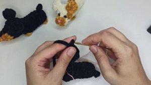 Мини собачка крючком такса.