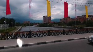 город Владикавказ виды из трамвая...