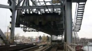 Rostov Don railroad vertical lifting draw bridge