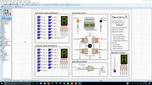 Elevator Project on Proteus