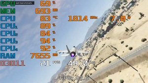 Intel Core m3-6Y30 \ Intel HD Graphics 515 \ Grand Theft Auto V \ @800x600 stretched to 16:9