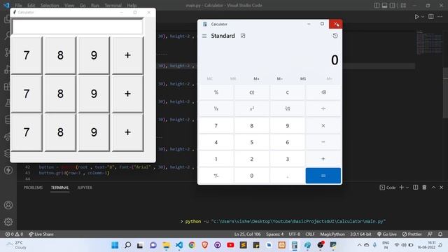 Calculator using Python Tkinter | GUI application смотреть онлайн