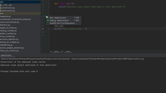 Destructor in python | Explained in easy steps смотреть онлайн