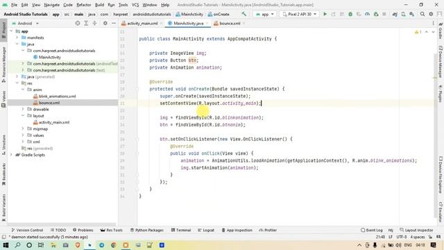 2. ANDROID ANIMATION BOUNCE VIDEO (JAVA) смотреть онлайн