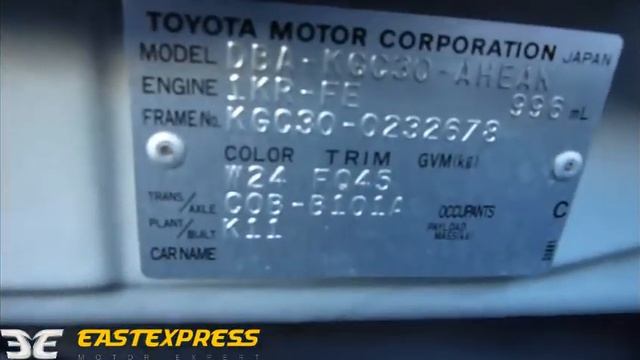 ДВС+КПП TOYOTA 1KR FE, 1000 куб см № 1572886 смотреть онлайн