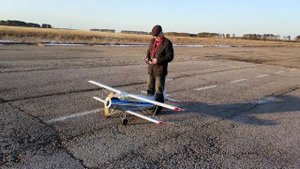 Авиамодель АН-2, первый взлёт.