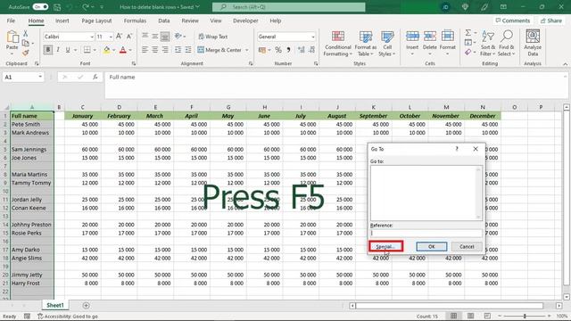 How to delete multiple blank rows in your Excel spreadsheet