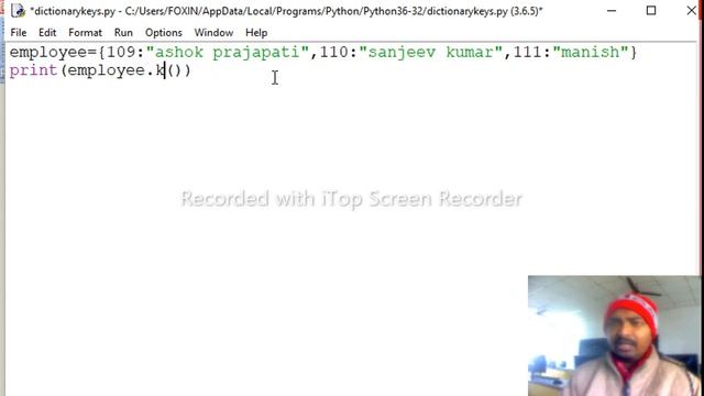 use of keys() and values() function in python dictionary ...