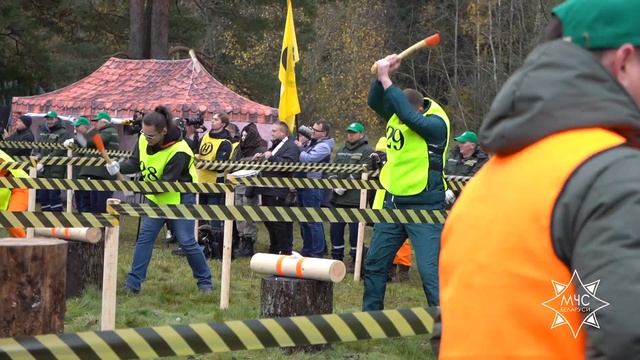 Чемпионат по колке дров среди работников СМИ -2023 смотреть онлайн