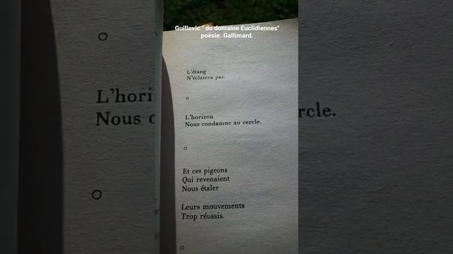 Guillevic "du domaine Euclidiennes" poésie. Gallimard.lu par Renaud Allirand (1)