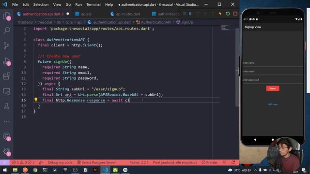 4.Auth integration | Flutter Social Media App With Custom Backend | Flutter Social Media App