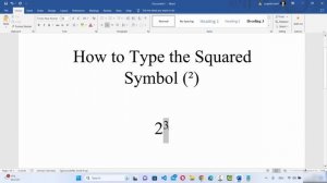 How To Type Squared (²) In MS Word (2024)