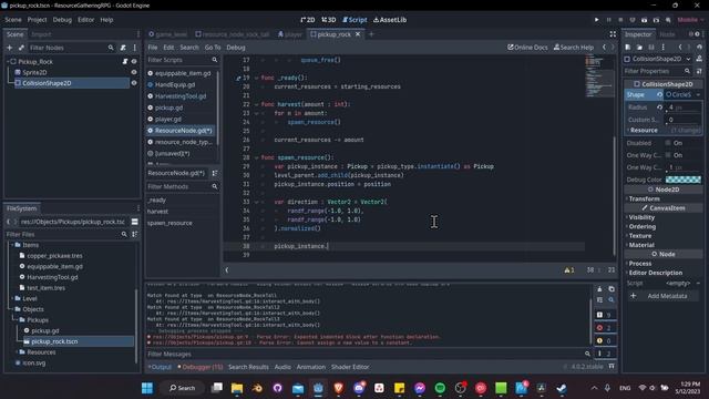 Crash Course ~ How to Make a Resource Gathering Game in Godot 4!