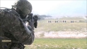 Автомат М4 с оптическим прицелом  Тренировочные стрельбы