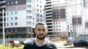 Устройство вентилируемого фасада из керамогранита для ЖК "Олимп"