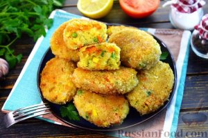 Без мяса, но очень вкусно.
КАРТОФЕЛЬНЫЕ КОТЛЕТЫ С ОВОЩАМИ