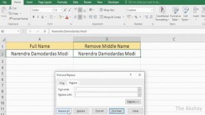 Remove Middle Name in Excel (Trick)