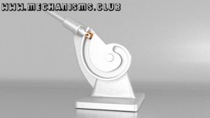 трехзвенный пазовый кулачковый механизм со спиральным кулачком и толкателем с роликом