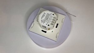 Умный выключатель Tuya с Алисой WiFi RF 433 одиночный сенсорный УНИВЕРСАЛЬНЫЙ белый стеклянный