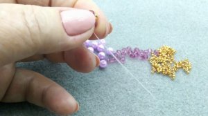 Колье из бисера и бусин "Настроение" #бисероплетение #украшениесвоимируками #плетемкольеажурное