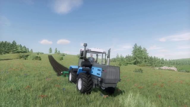 Распашка целинных земель Пску-6 / Т-150К(180л.с) смотреть онлайн