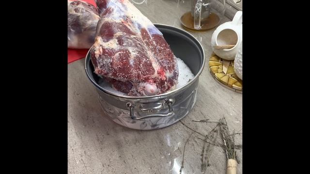 Хамон из баранины или вяленное мясо баранины, засолка (ч.1)