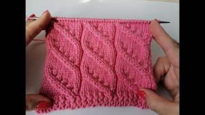 Узоры спицами. Красивый узор для кардигана или кофты. И совсем несложный!