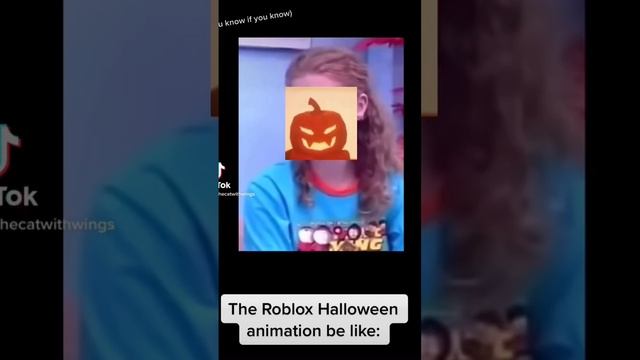 The Roblox Halloween animation be like: #shorts #roblox #meme ￼