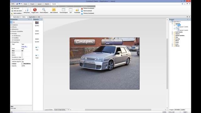 Уроки по Scira Constract. Урок 3. Поведение Car и меню смотреть онлайн