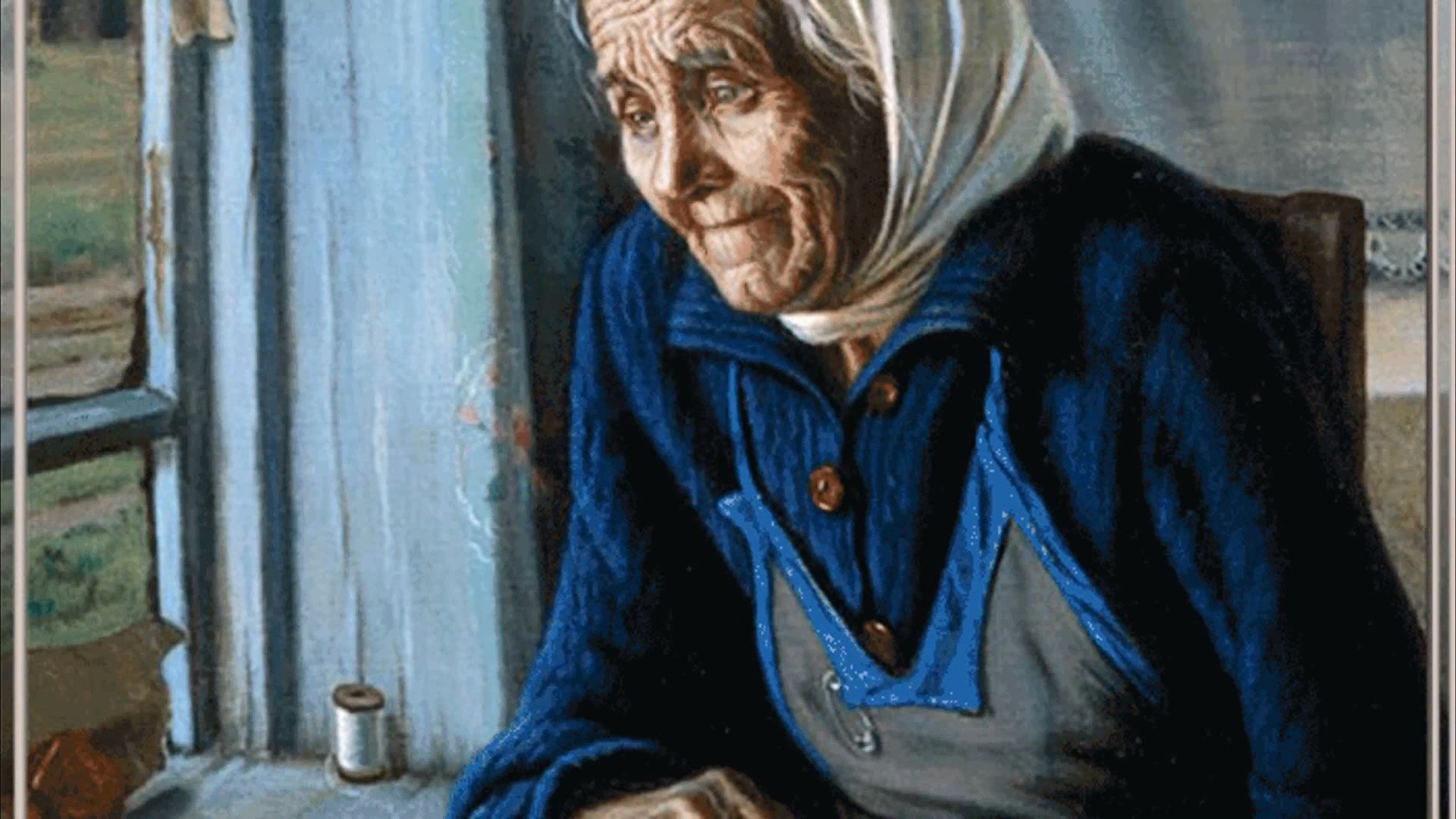 Бабушка пришла в школу. Старушка у окна. Пожилая женщина у окна. Пожилая женщина в платке. Бабушка в платочке.