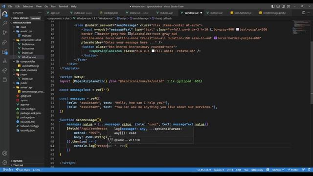 Business focussed Chat Bot using Chat GPT API | GPT 3.5 API | Nuxt 3 | Daisy UI смотреть онлайн