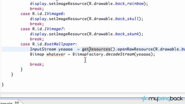 Learn Android Tutorial 1.23- Set Wallpaper with a Bitmap смотреть онлайн