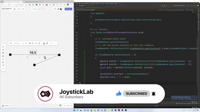 Augmented reality tutorial: Creating an AR Measure App - Draw distance between two points (Part 5) смотреть онлайн