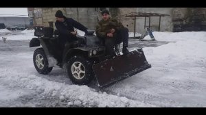 Самодельный квадроцикл, крутая лебедка.