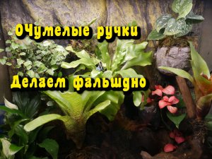 Переоборудуем террариум для лягушек. Изготавливаем фальшдно.