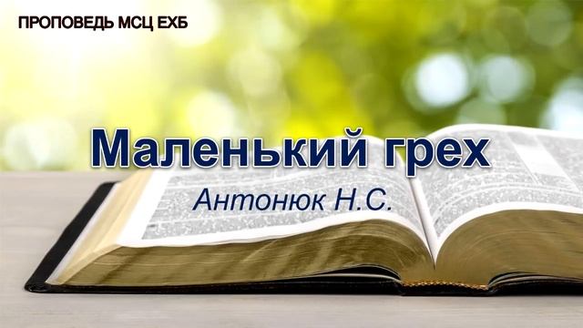 Маленький грех. Антонюк Н.С. Проповедь. МСЦ ЕХБ смотреть онлайн