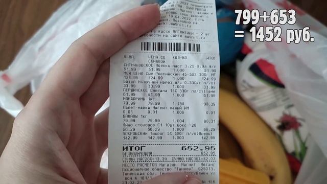 Меню на неделю и текущие продуктовые покупки мамы в декрете февраль 2022