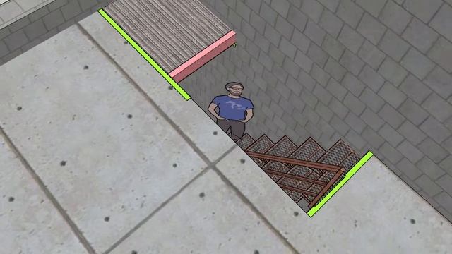 Лестница гусиный шаг. Ступень из просечно-вытяжного листа. смотреть онлайн