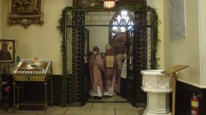 Archbishop O'Brien opening the Holy Door at St. Mary's Cathedral