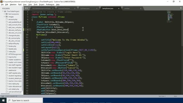 Swings | JButton, JTextField, JLabel classes | Java Tutorial For Beginners | IGNOU MCS 024 | Day 23