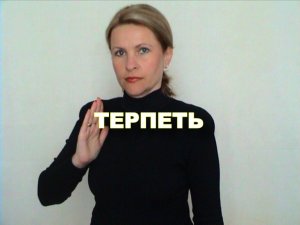 ЖЕСТОВЫЙ ЯЗЫК. СЛОВАРЬ. Терпеть