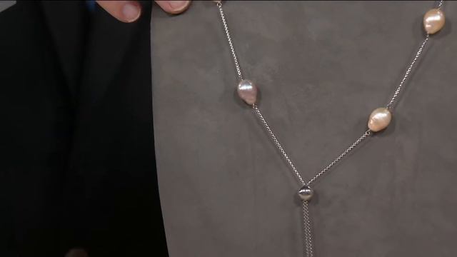 Honora Ming 11.0mm - 13.0mm Cultured Pearl 30" Adjustable Necklace on QVC смотреть онлайн