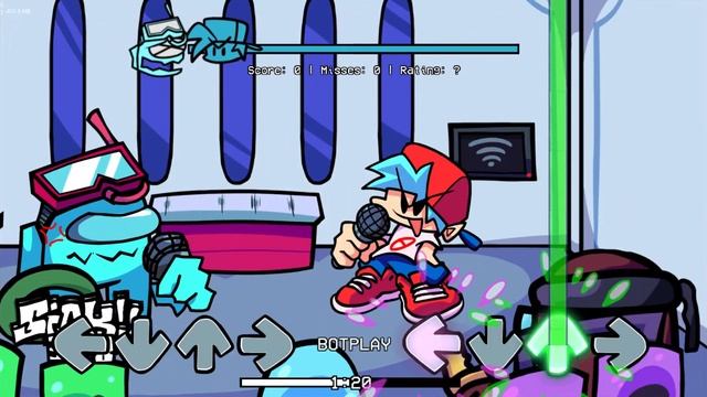 Aquattack WIP - Cyan Impostor Gameplay - Music by ItzNixo - FNF Vs impostor v4 fanmade mod смотреть онлайн