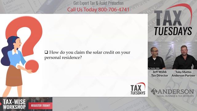 Solar Credit on Your Personal Residence, Transferring Stock Options and More! Tax Tuesday Ep. 139 смотреть онлайн