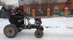 Минитрактор классика с двумя КПП. Проба.