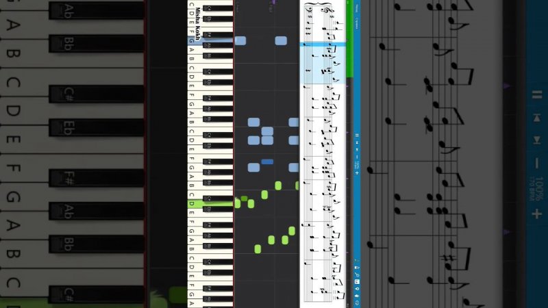 Глинка Прощальный Вальс (Glinka Farewell waltz) #pianotutorial #synthesia #synth #ноты #sheetmusic