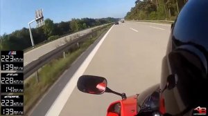BMW M5 and R6 vs CBR 600 RR  TOP SPEED